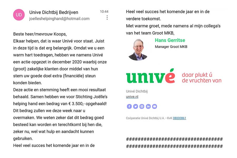 Donatie Univé